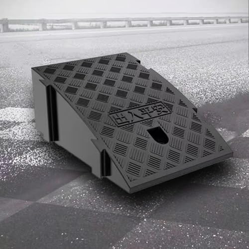 Rollstuhlrampe, Rubber Automotive Driveway Ramps, Assmble Loading Ramp For Doorway Garage Dock(Black,25x40x16 cm) von SAJMAKUWLA
