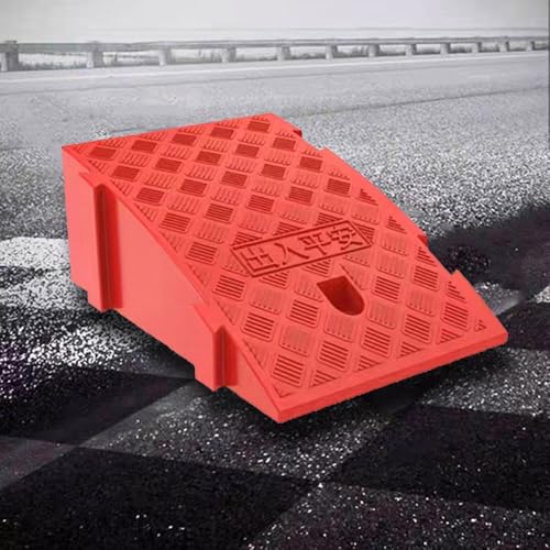 Rollstuhlrampe, Rubber Automotive Driveway Ramps, Assmble Loading Ramp For Doorway Garage Dock(Red,25x40 x 19 m) von SAJMAKUWLA
