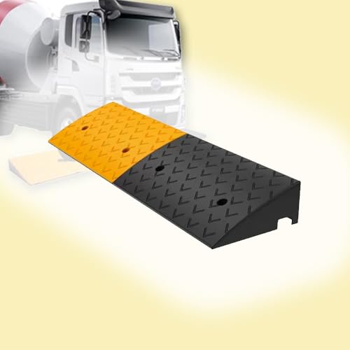Rollstuhlrampe, Rubber Doorway Threshold Ramp, Kerb Ramp Shed Ramps For Sidewalk Garage Dock Trailer(100x25x10 cm (39"x10"x4")) von SAJMAKUWLA