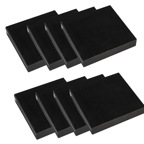 SAJMAKUWLA 8 Stück Gummiblöcke, quadratisches Gummi-Stoßpolster 80 × 80 × 8 mm - 80 × 80 × 15 mm, perfekt for Werkstattausrüstung und schwere Geräte(80x80x10mm) von SAJMAKUWLA