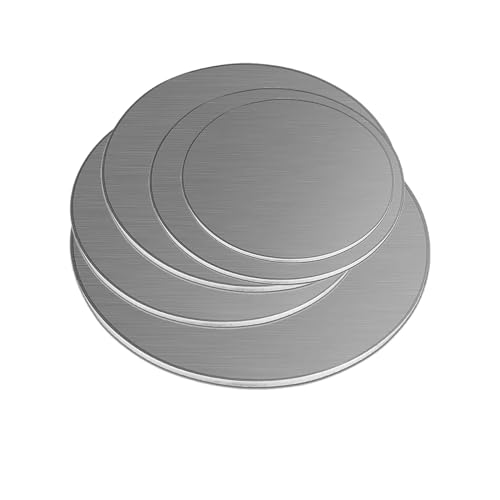 SAJMAKUWLA Edelstahl Rundplatten Metalle Rundblech 1 Stück Durchmesser 50 mm - 350 mm Rundblech 304 Scheibendicke 0,6 mm 0,8 mm 1 mm(Thickness 0.6mm*Dia 250mm) von SAJMAKUWLA
