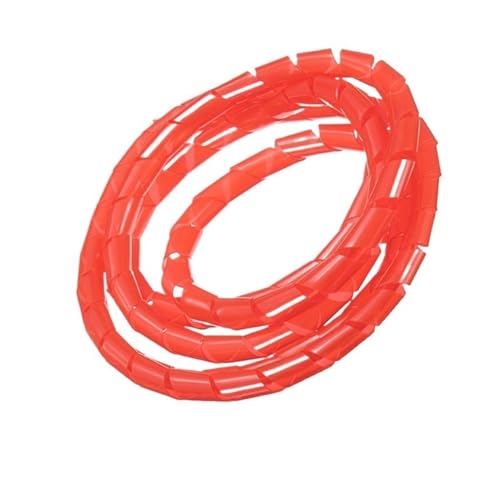 Spiralschlauch-Kabelschutz, 1 Meter 2 Sleeving Band Tube Flammhemmende Kabelschutzhülle(Red,1 Meter ID 4mm) von SAJMAKUWLA