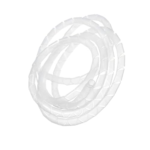 Spiralschlauch-Kabelschutz, 1 stücke Sleeving Band Rohr Flammhemmende Kabel Schutz Linie(White,2 Meters ID 6.0mm) von SAJMAKUWLA