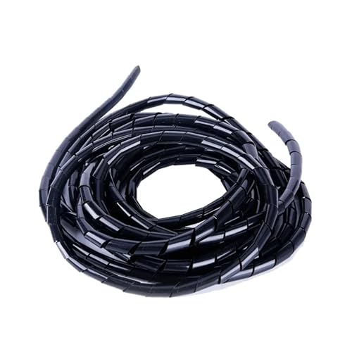 Spiralschlauch-Kabelschutz, 1pc Kabel Management Protector 4mm bis 30mm Kunststoff Wicklung Rohr Spirale(Black,18mm ID 4 meters) von SAJMAKUWLA