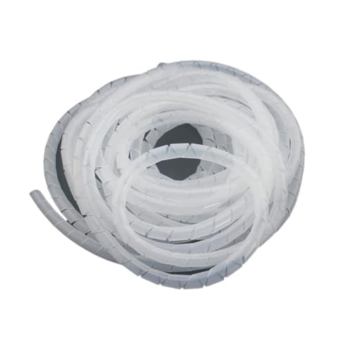 Spiralschlauch-Kabelschutz, 1pc Kabel Management Protector 4mm bis 30mm Kunststoff Wicklung Rohr Spirale(White,18mm ID 4 meters) von SAJMAKUWLA