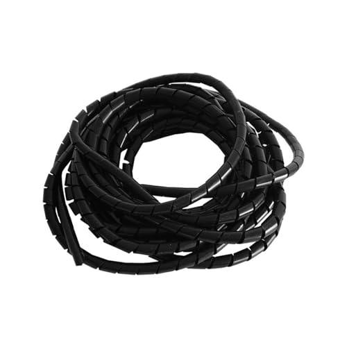 Spiralschlauch-Kabelschutz, 2 Meter Spiralwicklung Rohr Draht Ärmel Wrap Sleeving(Black,8mm inside diameter) von SAJMAKUWLA