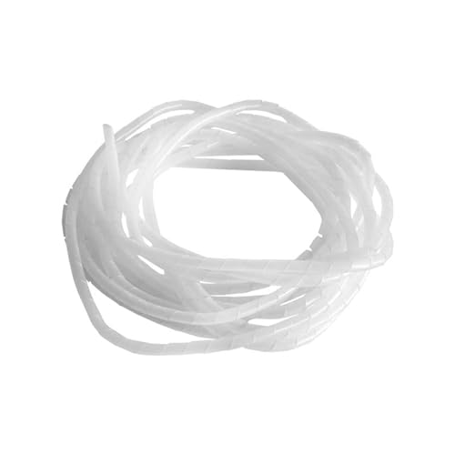 Spiralschlauch-Kabelschutz, 2 Meter Spiralwicklung Rohr Draht Ärmel Wrap Sleeving(White,16mm inside diameter) von SAJMAKUWLA