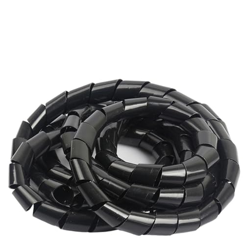 Spiralschlauch-Kabelschutz, 3 Meter Spiralkabel Schutzhülle 3mm-10mm Schwarz Band Rohr Wicklung Draht Hülsen(3mm Tube Diameter) von SAJMAKUWLA