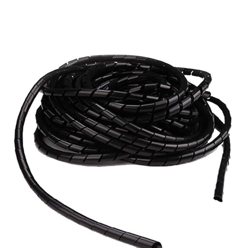 Spiralschlauch-Kabelschutz, 4mm-10mm Innendurchmesser Leitungsschutz Abdeckung Rohr Kabel Draht Wicklung(Black,ID 4mm (30 meter)) von SAJMAKUWLA