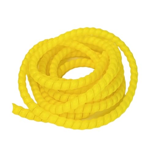 Spiralschlauch-Kabelschutz, 5 Meter Kunststoff-Rohrschutzhülse Verschleißfestes Spiralrohr(Yellow,28mm inside diameter) von SAJMAKUWLA