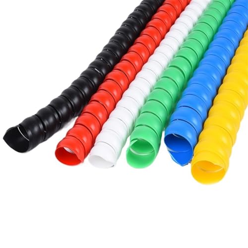 Spiralschlauch-Kabelschutz, 8mm 10mm 12mm Draht Kabel Hülse Veranstalter Rohr Schutz(Red,ID 14mm 5 Meters) von SAJMAKUWLA