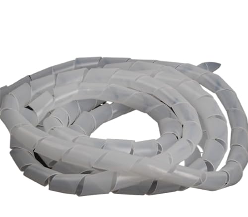 Spiralschlauch-Kabelschutz, Drahtleitungswickler-Schutzspirale Kabelschutz Wicklungskabelwickler-Managementhülse(Dia 20mmlength 2.5 Meter White) von SAJMAKUWLA