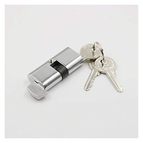 Zylinderschloss, 54mm Schließzylinder Loch Schiebetür Schloss Kern Innentür(Copper) von SAJMAKUWLA