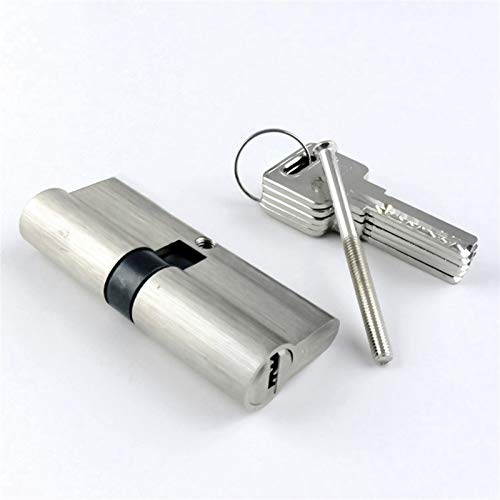 Zylinderschloss, Doppeltes offenes Schloss, Tür- und Fenstersicherheit, 55 60 70 80 90 100 110 120 mm, Zylinder, Wohnzimmer-Schloss, Griff, individueller Messingschlüssel(Sly 80(40 40)) von SAJMAKUWLA