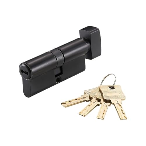 Zylinderschloss, Türschlosszylinder, Drehknopfzylinder, Messing(Black-key) von SAJMAKUWLA