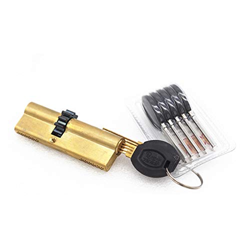 Zylinderschloss, Zylindergetriebe Türzylinder 63 68 73 80 93 95MM Schlosskern Sicherheit Messing Doppelfeder Super mit AB Schlüsseln(Copper) von SAJMAKUWLA