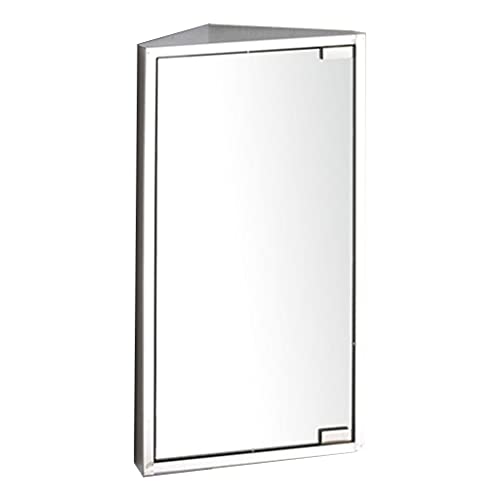 Spiegelschrank Edelstahl-Eckbadezimmer-Dreieck-Schlafzimmer-Eckschrank mit Spiegel zur Wandmontage von SAJMN