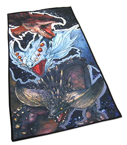 Monster Hunter World Handtuch - Rathalos, Nergikante und Xenojiva * 70x35cm offiziell lizensiert von SAKAMI