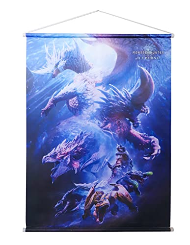 SAKAMI Monster Hunter World Gruppe Rathalos & Nergikante, Tigrex, Brachydios, Velkhana Wallscroll 64x88cm - offiziell lizensiert von SAKAMI