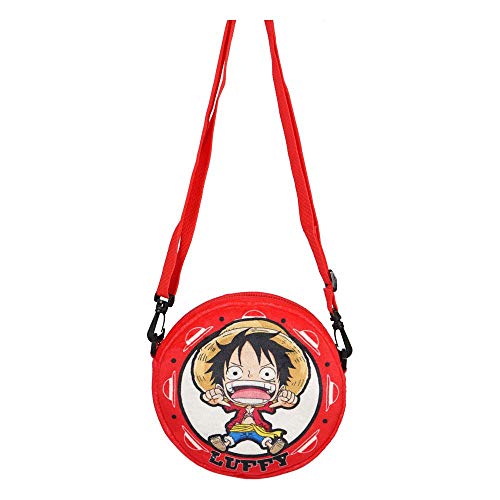 SAKAMI - One Piece - Ruffy - Plüsch/Plush - Umhängetasche/Satchel/Shoulder Bag - 21 cm - original & lizensiert von SAKAMI