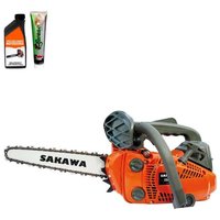 Sakawa - Kettensäge - Benzin 25cc + Schwert für Carving 10'' + Öl Kit von SAKAWA