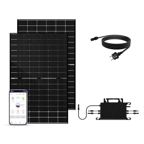 SAKETE Balkonkraftwerk 900W + 180W, komplett Steckdose - 800 Watt Wechselrichter - Solaranlage Komplettset - 2 x 450W bifaziale Solarpanel inkl. Zubehör - 5m Kabel SAKETE Balkonkraftwerk 900W + 180W, komplett Steckdose - 800 Watt Wechselrichter - Solaranlage Komplettset - 2 x 450W bifaziale Solarpanel inkl. Zubehör - 5m Kabel von SAKETE