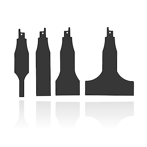 4PCS Reciprocating Saw Scraper Blade, Scraping Tool Attachment Reciprocating Scraper Blade Multifunktionale Fliesenreinigungswerkzeuge aus Kohlenstoffstahl von SALALIS