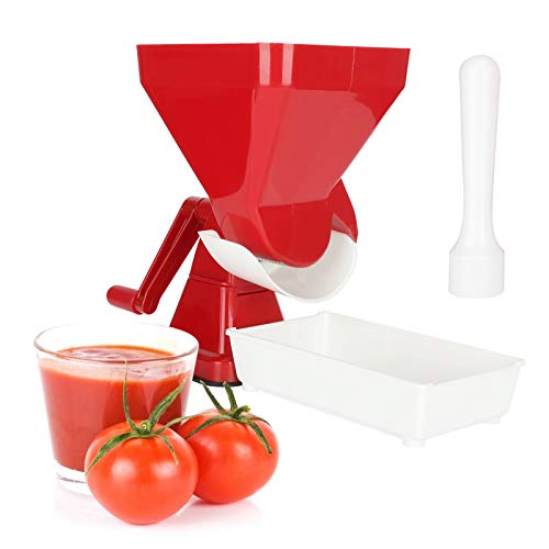 Manueller Tomaten-Entsafter,Tomatenpresse mit großer Kapazität Saft- und Beerenpresse, Mit Saugnapf zur Bodenbefestigung für Obst-Gemüse-Küchenwerkzeug von SALALIS