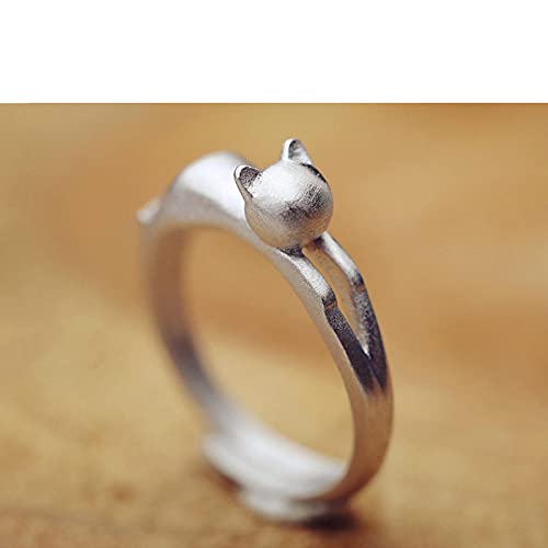 925 Sterling Silber Matt Katzenring Frauen Schmuck Geschenk Fingerringe 925 Sterling Silber Matt Katzenring Frauen Schmuck Geschenk Fingerringe von SALAN