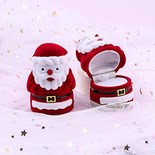 SALAN Einteilige Samt Schmuckschatulle Geschenkbox Container Ehering Box Ringetui Ohrringe Halter Für Schmuck Display Schmuckpaket von SALAN