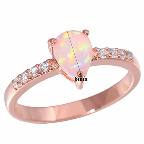 SALAN Erstellt Pink Fire Opal Zirkonia Rose Gold Farbe Für Frauen Schmuck Ring SALAN Erstellt Pink Fire Opal Zirkonia Rose Gold Farbe Für Frauen Schmuck Ring von SALAN