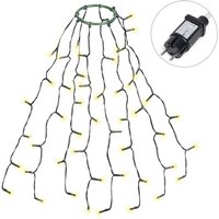 0,6m Christbaumbeleuchtung mit Ring und 8 Girlanden, 48er LED Überwurf Lichterkette Weihnachtsbaum Wasserdicht Weihnachtsbeleuchtung für 60cm, 90cm, von SALCAR
