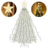1,5m Weihnachtsbaum Lichterkette LED mit Weihnachtsbaumspitze Stern, 8 Girlanden und 1 Sternspitze, 8 Girlanden und 1 Sternspitze, 9 Beleuchtungsmodi 1,5m Weihnachtsbaum Lichterkette LED mit Weihnachtsbaumspitze Stern, 8 Girlanden und 1 Sternspitze, 8 Girlanden und 1 Sternspitze, 9 Beleuchtungsmodi von SALCAR