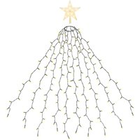 3m Weihnachtsbaum Lichterkette LED mit Weihnachtsbaumspitze Stern, 10 Girlanden und 1 Sternspitze, 9 Beleuchtungsmodi und Memory-Funktion, Warmweiß 3m Weihnachtsbaum Lichterkette LED mit Weihnachtsbaumspitze Stern, 10 Girlanden und 1 Sternspitze, 9 Beleuchtungsmodi und Memory-Funktion, Warmweiß von SALCAR