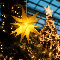 60cm 3D Papierstern Beleuchtet LED Stern Weihnachtsdekoration Fenster, Weihnachtsstern Hängend mit 18 Spitzen, Gelb 60cm 3D Papierstern Beleuchtet LED Stern Weihnachtsdekoration Fenster, Weihnachtsstern Hängend mit 18 Spitzen, Gelb von SALCAR