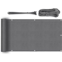 Salcar - Balkonsichtschutz Balkonabdeckung hdpe 220g/m², Anthrazit 0,75m x 3m von SALCAR