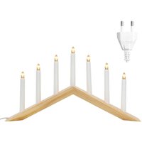 LED Schwibbogen Holz Schwibbogen Weihnachten Lichterbogen 52 cm mit 7 LED Kerzen Adventsleuchter Lichterbogen Kerzenbrücke Fenster Deko Weihnachtsdeko LED Schwibbogen Holz Schwibbogen Weihnachten Lichterbogen 52 cm mit 7 LED Kerzen Adventsleuchter Lichterbogen Kerzenbrücke Fenster Deko Weihnachtsdeko von SALCAR