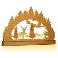 LED Schwibbogen Weihnachten Lichterbogen Batterie Weihnachtsdeko Innen Dekoration aus Holz für Advent und Weihnachten mit 10 LEDs in Warmweiß LED Schwibbogen Weihnachten Lichterbogen Batterie Weihnachtsdeko Innen Dekoration aus Holz für Advent und Weihnachten mit 10 LEDs in Warmweiß von SALCAR