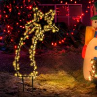 SALCAR 1M LED Gartenstecker Sternschnuppe, LED Weihnachtslicht mit 400 LED Cluster Lichterkette, Wasserdicht Weihnachtsbeleuchtung mit Erdspießen, SALCAR 1M LED Gartenstecker Sternschnuppe, LED Weihnachtslicht mit 400 LED Cluster Lichterkette, Wasserdicht Weihnachtsbeleuchtung mit Erdspießen, von SALCAR