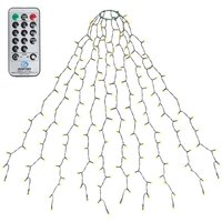 SALCAR Christbaumbeleuchtung mit Ring, LED Überwurf Lichterkette, Wasserdicht Weihnachtsbaum Lichterkette mit Fernbedienung Warmweiß, 1,5 m 10 von SALCAR