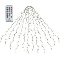 SALCAR Christbaumbeleuchtung mit Ring, LED Überwurf Lichterkette, Wasserdicht Weihnachtsbaum Lichterkette mit Fernbedienung Warmweiß, 2 m 12 Girlanden von SALCAR