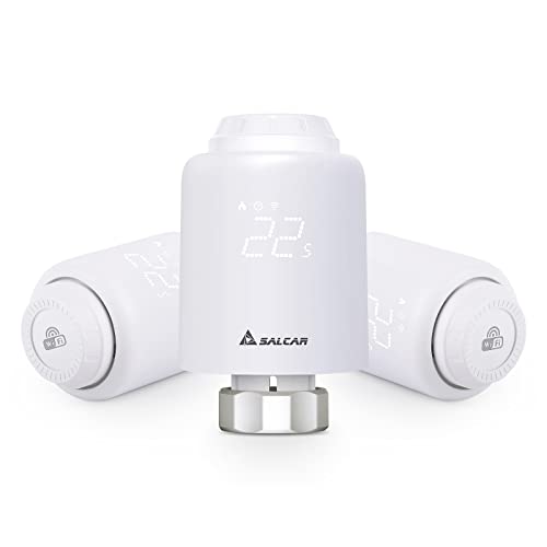 SALCAR Heizkörperthermostat TRV603 3er Set WiFi Thermostat Heizung Kompatibel mit Amazon Alexa & Google Assistant Programmierbar Tuya Heizungsthermostat kein Gateway erforderlich von SALCAR