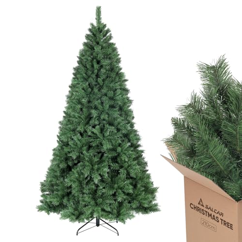 SALCAR Künstlicher Weihnachtsbaum 210 cm, Tannenbaum Künstlich mit Handschuhen und Metallständer, Christbaum als Weihnachtsdeko Innen SALCAR Künstlicher Weihnachtsbaum 210 cm, Tannenbaum Künstlich mit Handschuhen und Metallständer, Christbaum als Weihnachtsdeko Innen von SALCAR