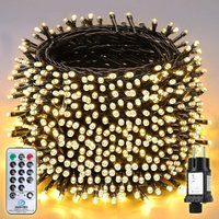 SALCAR LED Lichterkette Weihnachtsbaum, 31V Christbaumbeleuchtung Außen mit Fernbedienung, Wasserdicht Lichterkette mit 8 Modi und Memory für Innen SALCAR LED Lichterkette Weihnachtsbaum, 31V Christbaumbeleuchtung Außen mit Fernbedienung, Wasserdicht Lichterkette mit 8 Modi und Memory für Innen von SALCAR