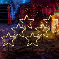 SALCAR Weihnachtsbeleuchtung Außen, 6er Pack LED Stern Weihnachtsdeko Garten, Außenbeleuchtung Stableuchte mit Erdspieß, Warmweiß, 45cm Sterns SALCAR Weihnachtsbeleuchtung Außen, 6er Pack LED Stern Weihnachtsdeko Garten, Außenbeleuchtung Stableuchte mit Erdspieß, Warmweiß, 45cm Sterns von SALCAR