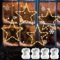 SALCAR Weihnachtsdeko LED Fensterdeko Stern, Weihnachtsstern Fensterlichter Batteriebetrieben mit Timer, 8 Modi Weihnachtsbeleuchtung für Party, SALCAR Weihnachtsdeko LED Fensterdeko Stern, Weihnachtsstern Fensterlichter Batteriebetrieben mit Timer, 8 Modi Weihnachtsbeleuchtung für Party, von SALCAR
