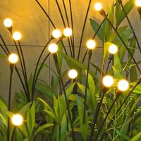 Solar Firefly Gartenlichter, 2 Stück Glühwürmchen Solarlampen für Außen Garten, Wasserdicht Solar Gartenleuchten Gartendeko für Draußen Balkon von SALCAR