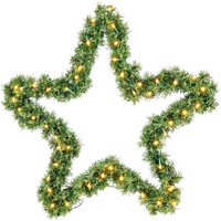 Salcar Weihnachtsgirlande mit Licht 40 cm Tannengirlande mit Batterie und Weihnachtsstern Salcar Weihnachtsgirlande mit Licht 40 cm Tannengirlande mit Batterie und Weihnachtsstern von SALCAR