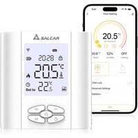 Smart Thermostat Boiler WLAN Heizungsthermostat T5W WiFi Raumthermostat mit Luftfeuchtigkei Tuya Programmierbar Wandthermostat Fussbodenheizung von SALCAR