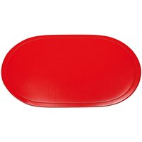 Tischset oval Kunststoff 45,5x29cm rot von SALEEN